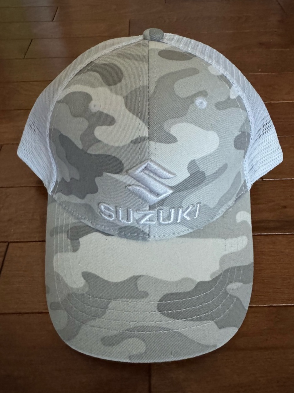 Gray Camouflage Suzuki Cap